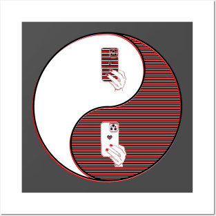 yin yang balance harmony design eastern philosophy phone Posters and Art